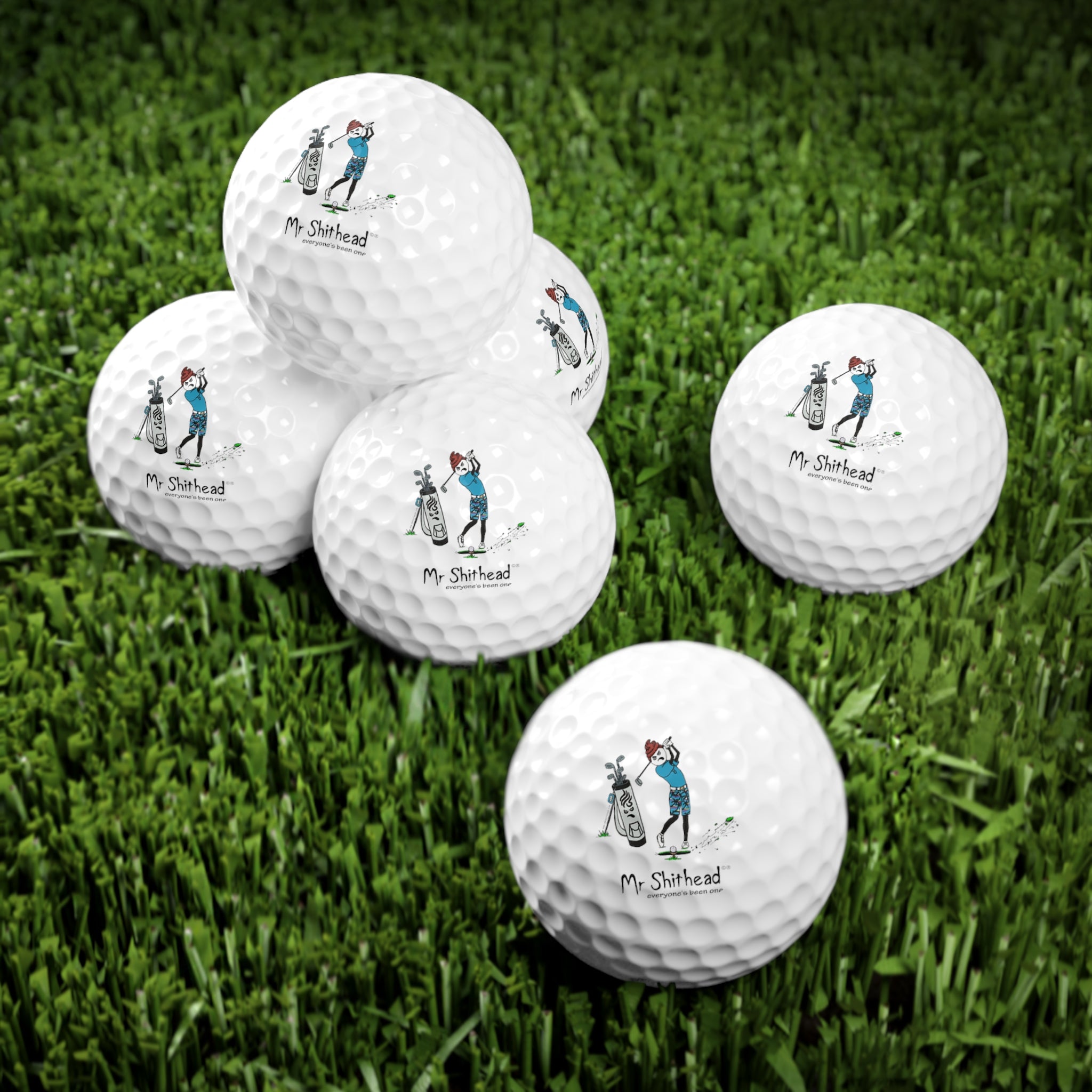 Mr. Shithead everyone's been one golfer dude Golf Balls, 6pcs
