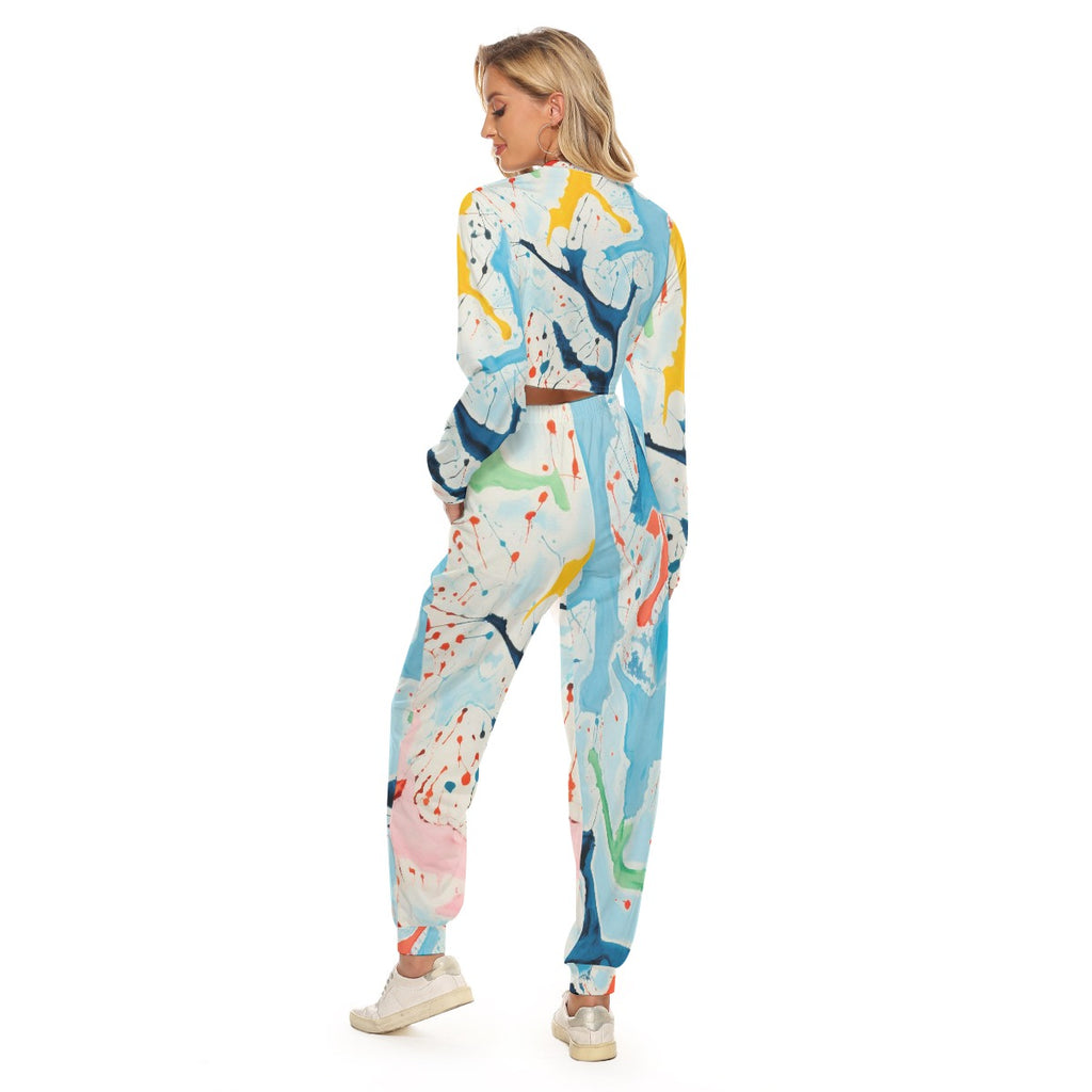 Ms. Shithead Everyone's Been One Summer Glacier Lounge Attitude Crop Sweatshirt Suit