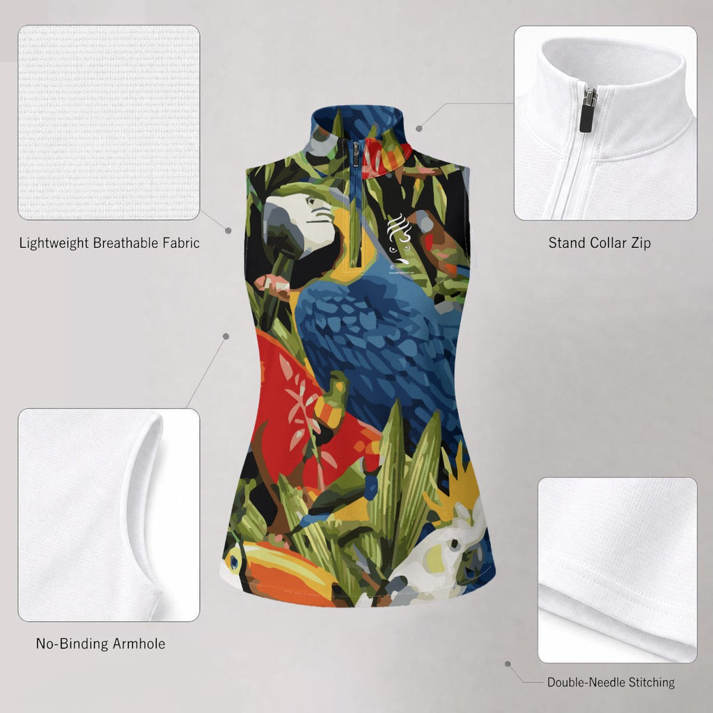 Ms. Shithead Everyone's Been One Parrot Head Totem Women's Sleeveless Women's Golf/Tennis Polo Shirt