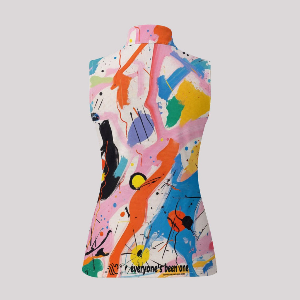 Ms. Shithead Everyone's Been One "Art School Drop Out" Totem Women's Sleeveless Golf/Tennis Polo Shirt
