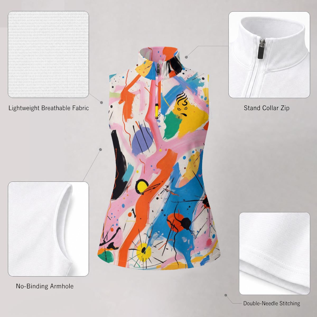 Ms. Shithead Everyone's Been One "Art School Drop Out" Totem Women's Sleeveless Golf/Tennis Polo Shirt