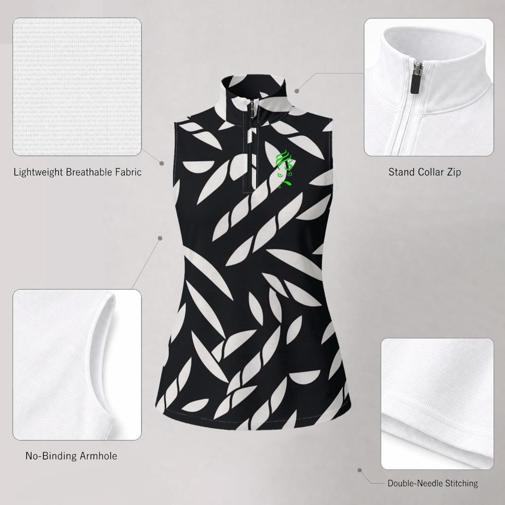 Ms. Shithead Everyone's Been One Black White Midnight Legend Women’s Sleeveless Women's Golf/Tennis Polo Shirt