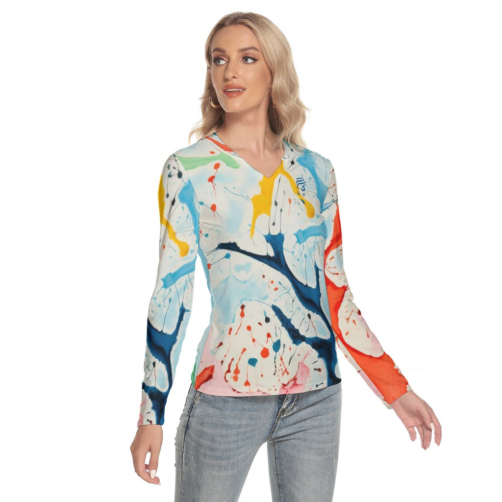 Ms. Shithead Everyone's Been One Summer Glacier Lounge Attitude V-Neck Long Sleeve T-Shirt