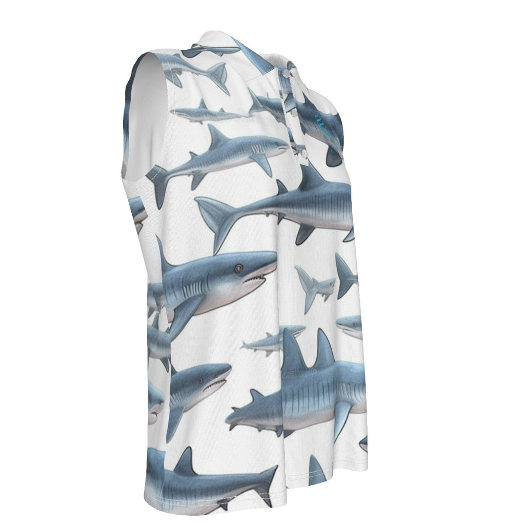 Ms. Shithead Everyone's Been One Jaws Totem Women's High-Elastic Sleeveless Polo Golf Shirt