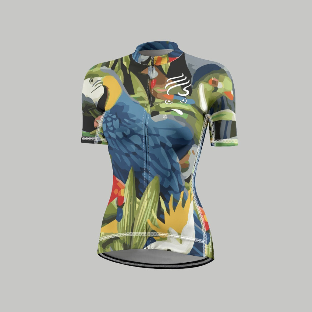 Ms. Shithead Everyone's Been One Parrot Head Totem Women's Bicycle Jersey with Short Sleeve