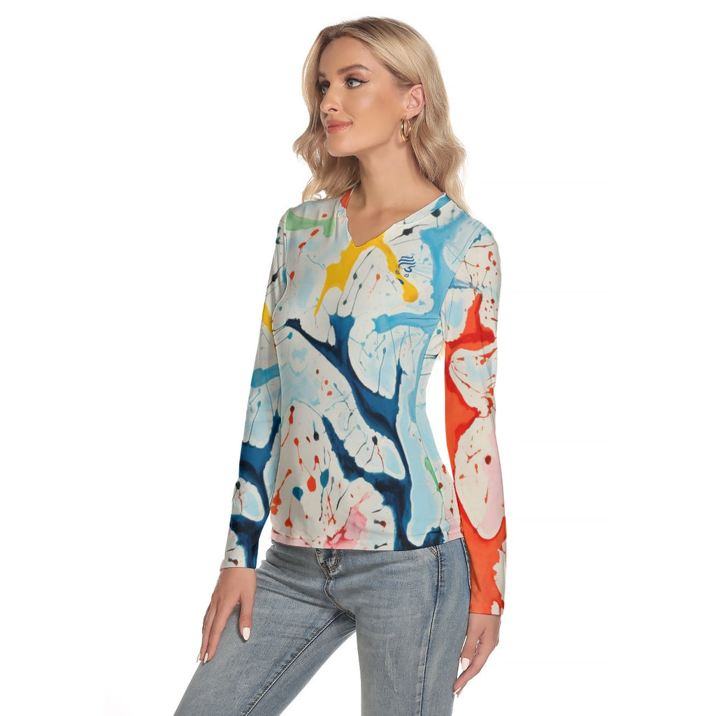 Ms. Shithead Everyone's Been One Summer Glacier Lounge Attitude V-Neck Long Sleeve T-Shirt