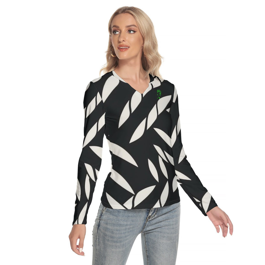Ms. Shithead Everyone's Been One Black White Legend Totem Lounge Attitude V-Neck Long Sleeve T-Shirt
