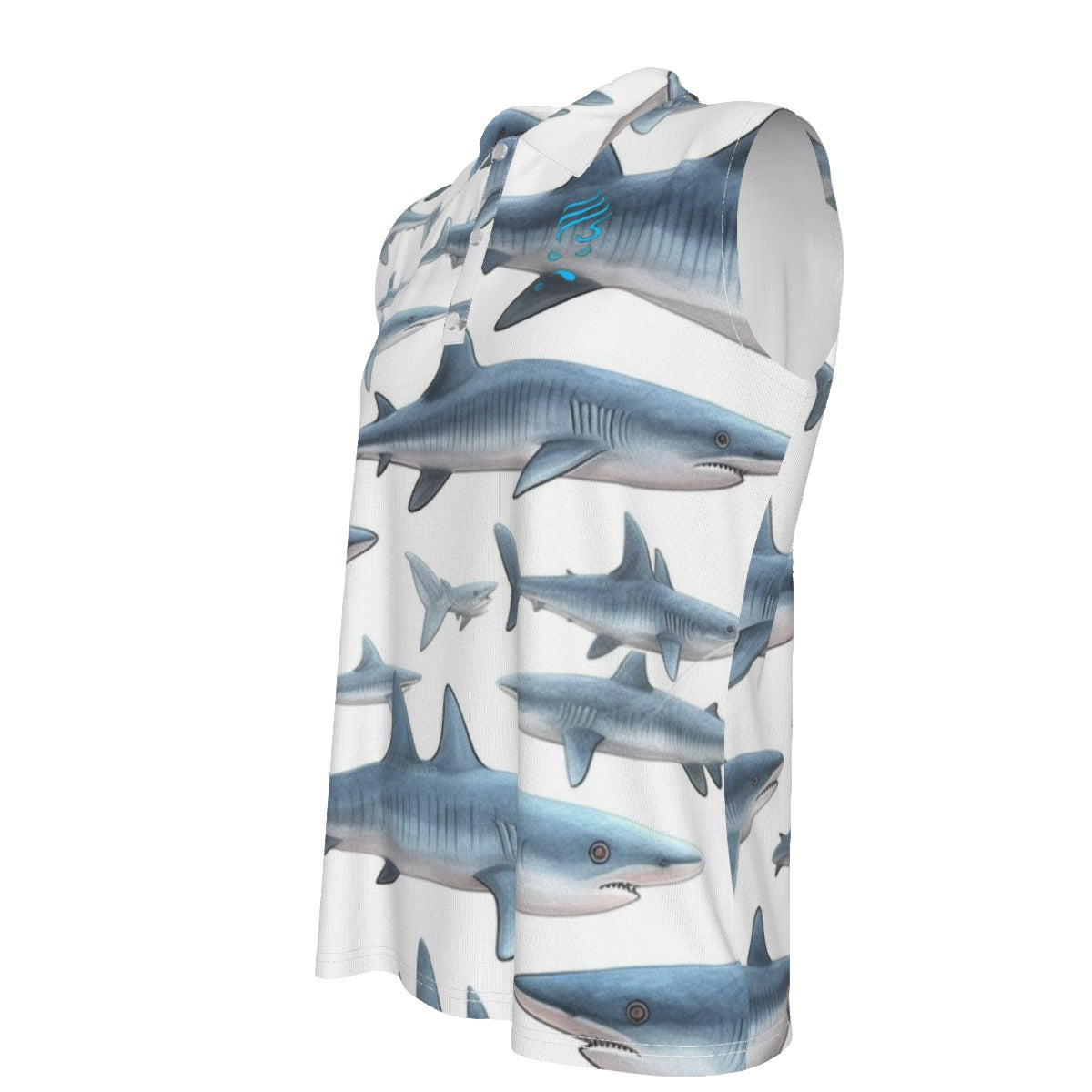Ms. Shithead Everyone's Been One Jaws Totem Women's High-Elastic Sleeveless Polo Golf Shirt