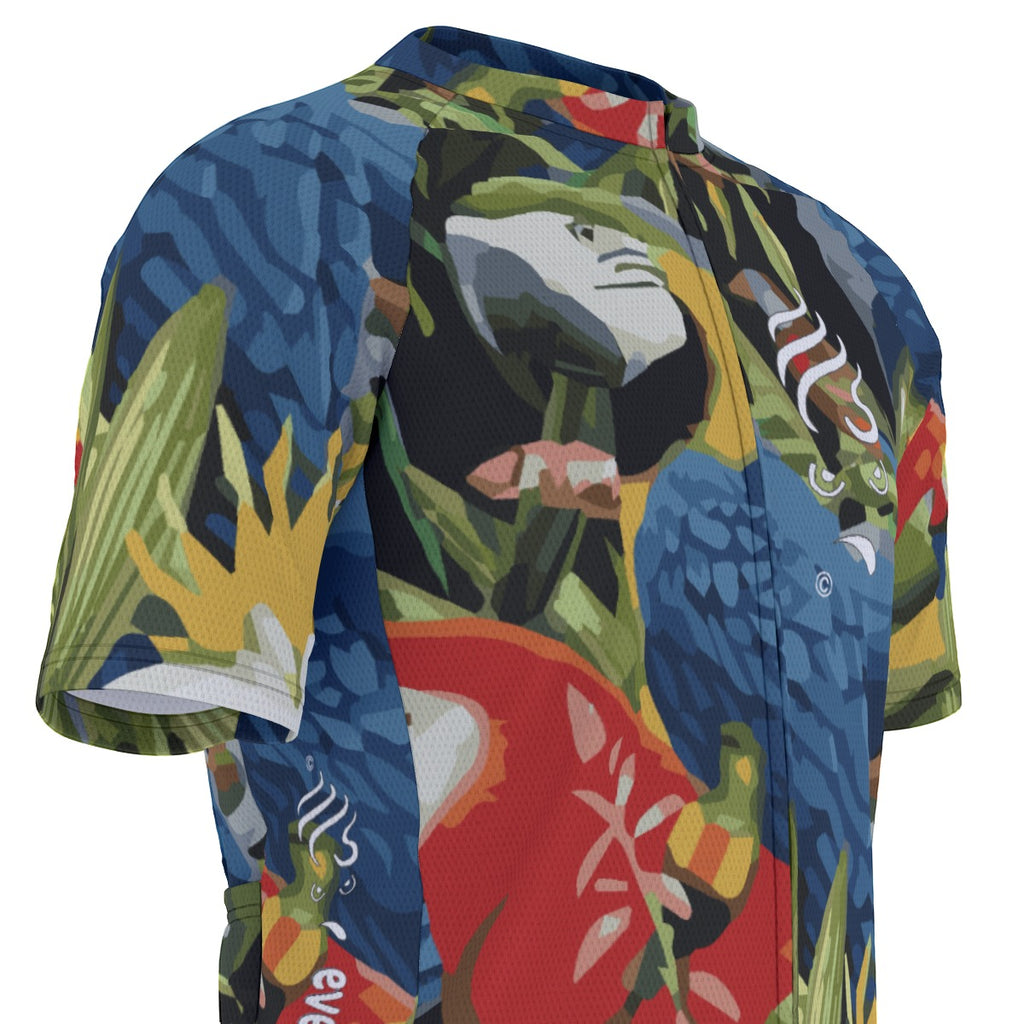 Mr. Shithead Everyone's Been One Parrot Head Totem Men's Bicycle Jersey with Short