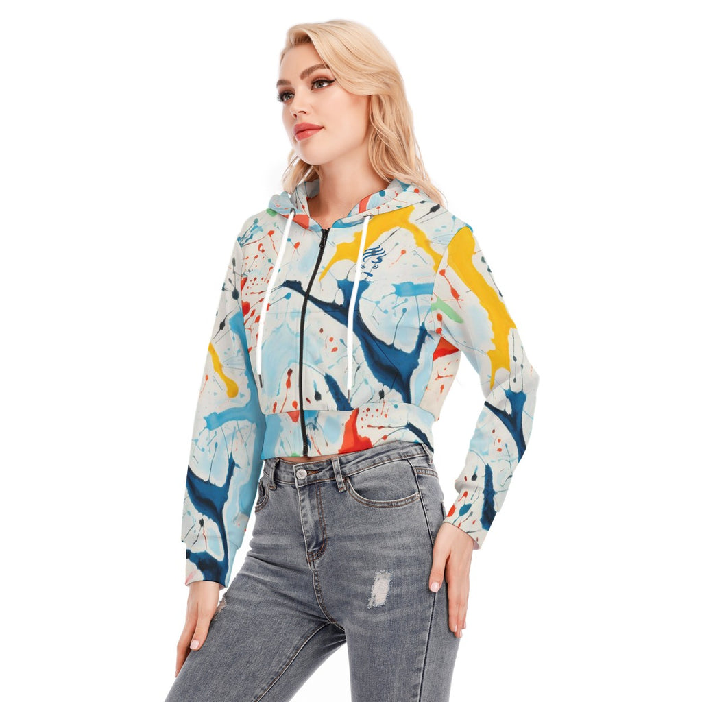 Ms. Shithead Everyone's Been One Summer Glacier Lounge AtWomen's Crop Top Hoodie With Zipper Closure
