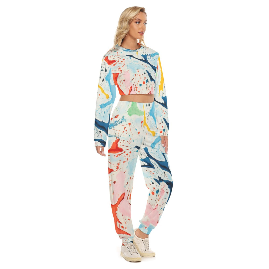 Ms. Shithead Everyone's Been One Summer Glacier Lounge Attitude Crop Sweatshirt Suit