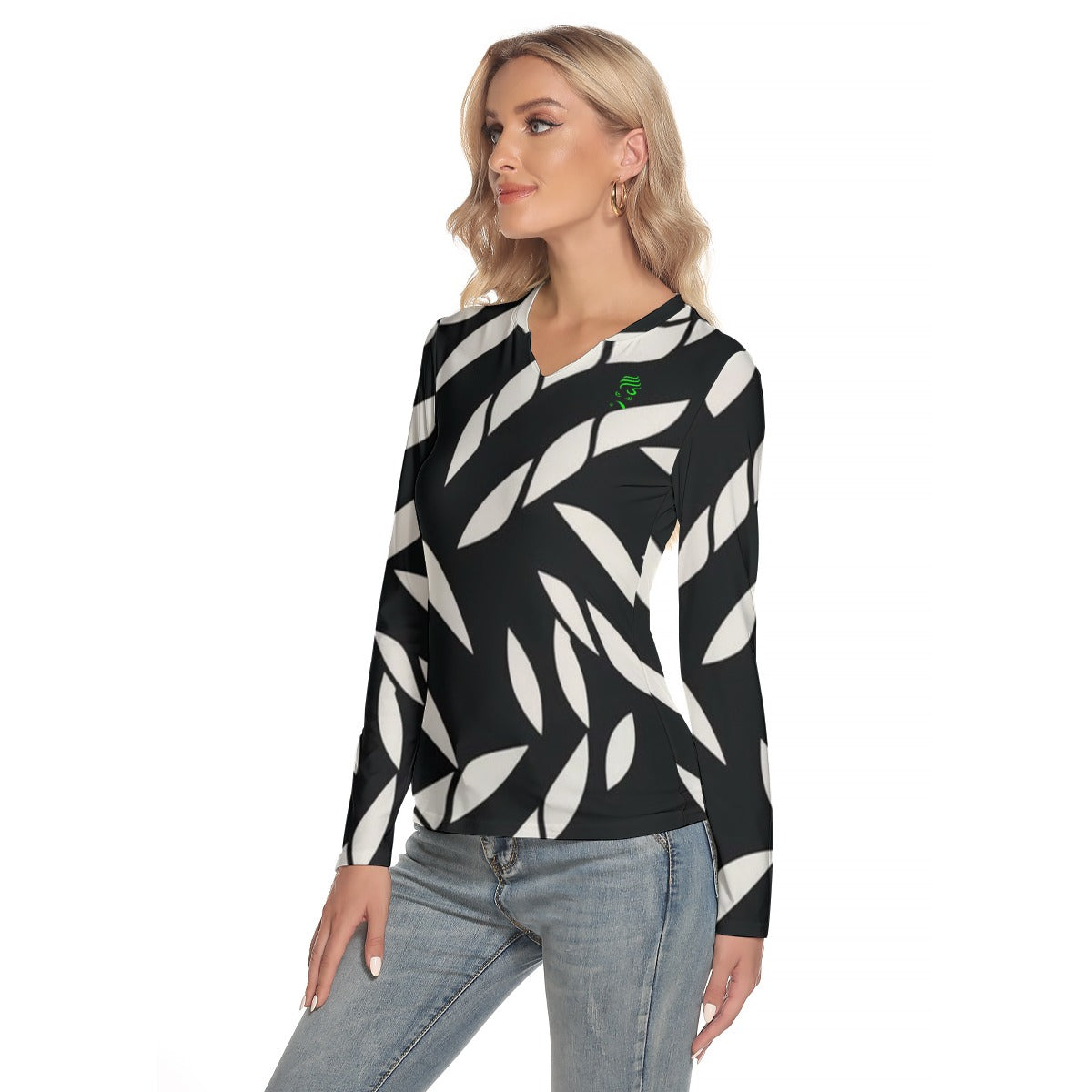 Ms. Shithead Everyone's Been One Black White Legend Totem Lounge Attitude V-Neck Long Sleeve T-Shirt