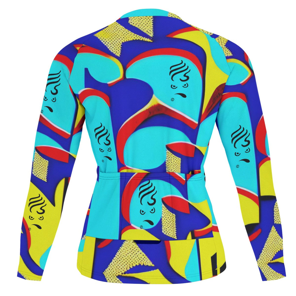 Mr. Shithead Everyone's Been One "Whirlwind" Totem Men's Bicycle Jersey Shirt with Long Sleeve