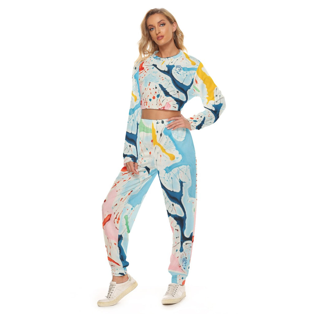 Ms. Shithead Everyone's Been One Summer Glacier Lounge Attitude Crop Sweatshirt Suit