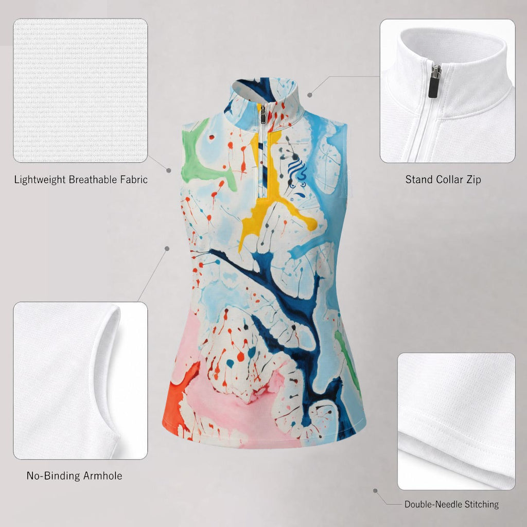 Ms. Shithead Everyone's Been One Summer Glazier Totem Women’s Sleeveless Golf/Tennis/Pickleball Polo Shirt