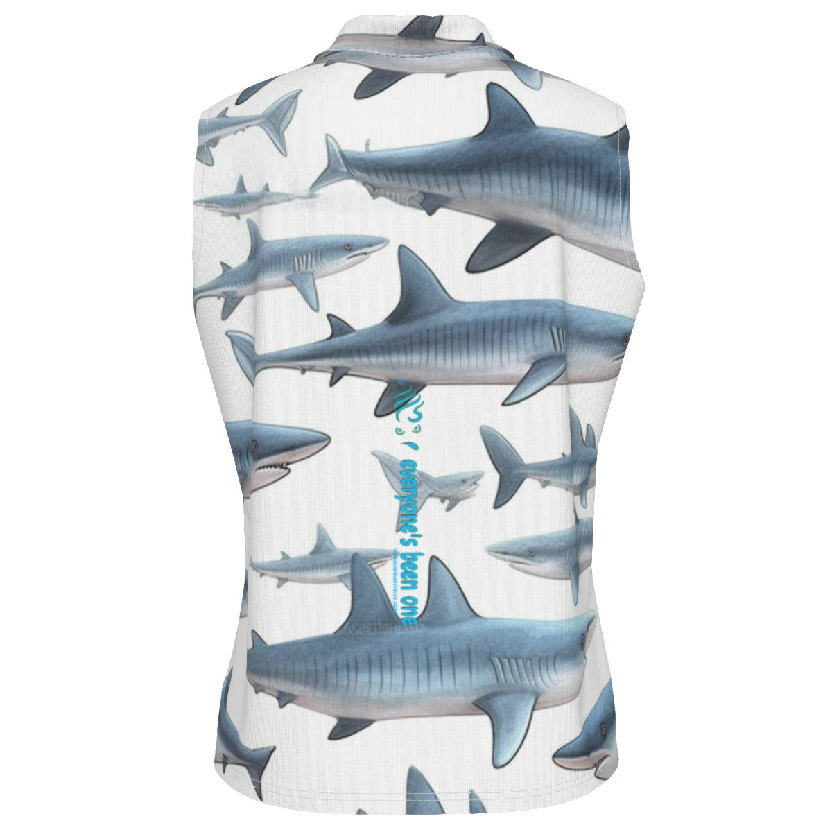 Ms. Shithead Everyone's Been One Jaws Totem Women's High-Elastic Sleeveless Polo Golf Shirt