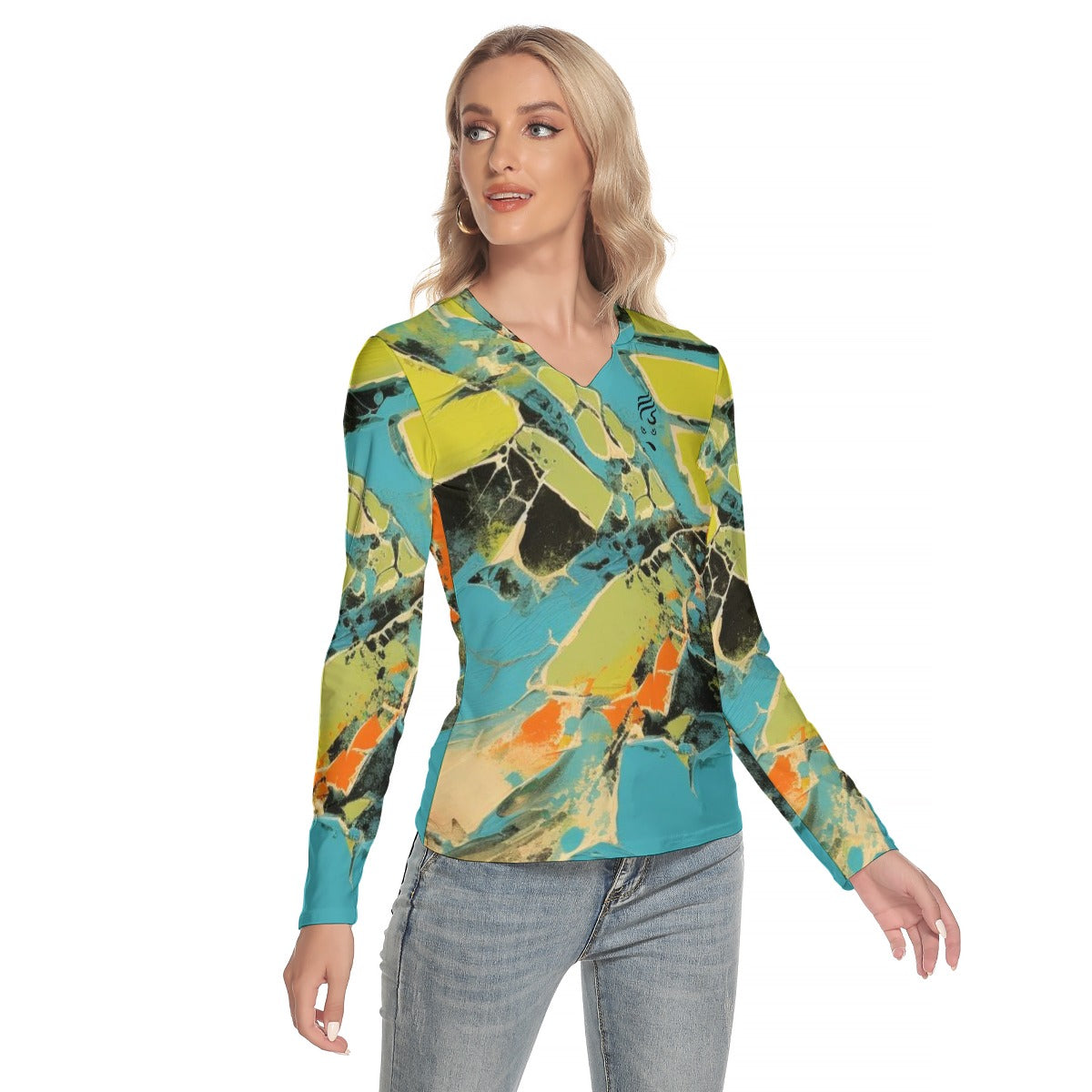 Ms. Shithead Everyone's Been One In-Flight Totem Lounge Attitude V-Neck Long Sleeve T-Shirt