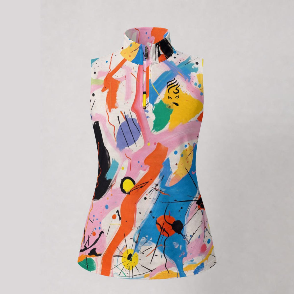 Ms. Shithead Everyone's Been One "Art School Drop Out" Totem Women's Sleeveless Golf/Tennis Polo Shirt