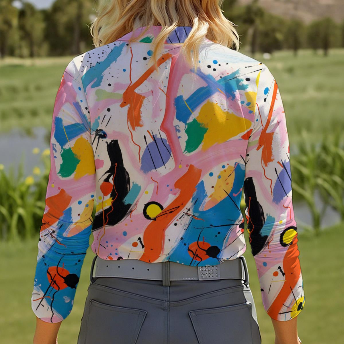 Ms. Shithead Everyone's Been One "Art School Drop Out" Totem Golf/Tennis/Pickleball Long Sleeve Polo Shirt