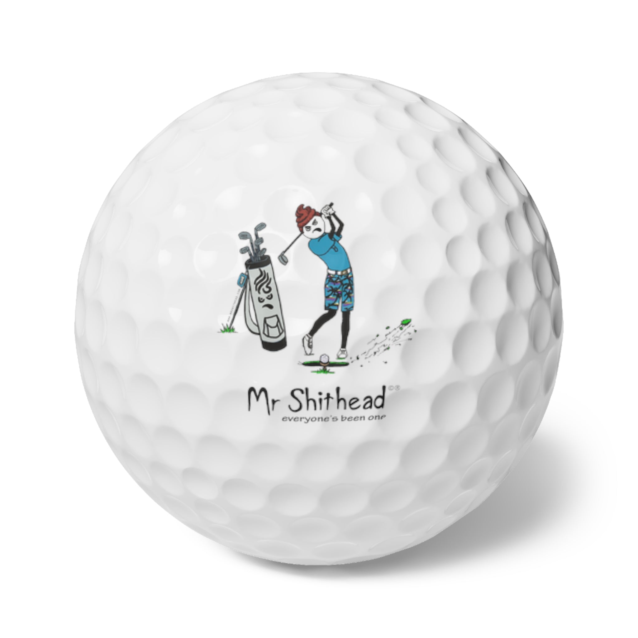 Mr. Shithead everyone's been one golfer dude Golf Balls, 6pcs